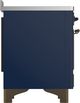 Ilve® Majestic III 48" Midnight Blue Pro Style Induction Range with Triple Glass Door and Burnished Trim-4