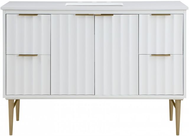 Meridian Furniture Modernist White 48" Bathroom Vanity-2
