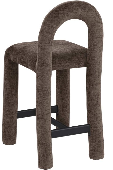 Meridian Furniture Amari Brown Upholstered Counter Stool-4