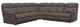 La-Z-Boy® James 5-Piece Walnut Leather Manual Reclining Sectional-0