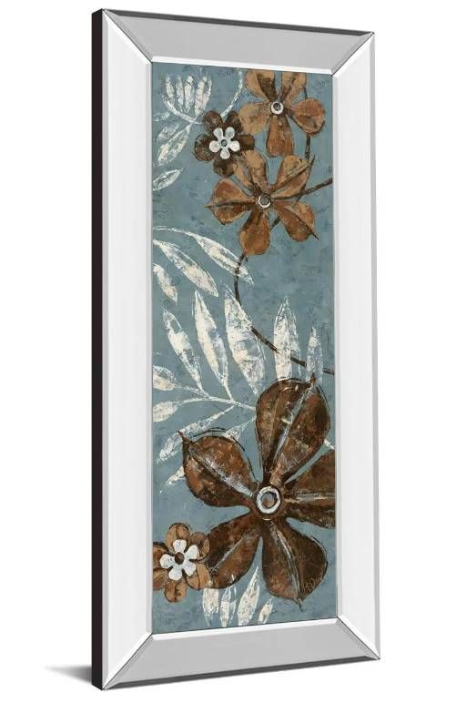 Classy Art Denim Garden I by Maria Donovan Mirror Framed Wall Art-1