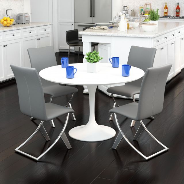 Zuo® Modern Delfin Gray Dining Chair-2
