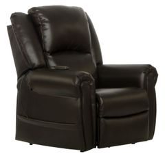 Catnapper® Cosset Espresso Power Lift Assist Lay-Flat Recliner with Power Adjustable Headrest, Heat, and Massage