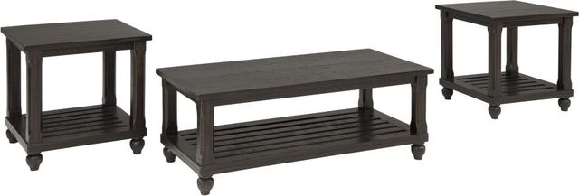 Signature Design by Ashley® Mallacar 3-Piece Black Occasional Table Set-0