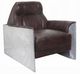 ACME Furniture Brancaster Aluminum/Espresso Leather Accent Chair-0