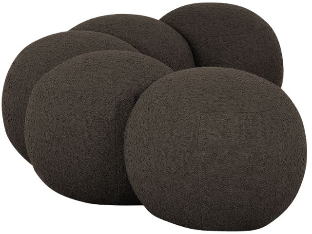 Meridian Furniture Apollo Brown 75" Boucle Fabric Upholstered Bench-2