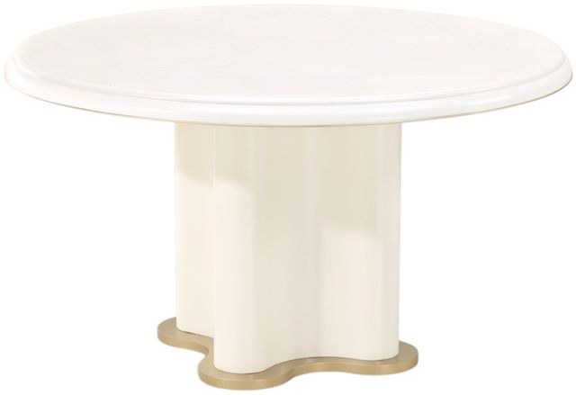 Michael Amini® La Terrazza Creamy Pearl Round Dining Table-0