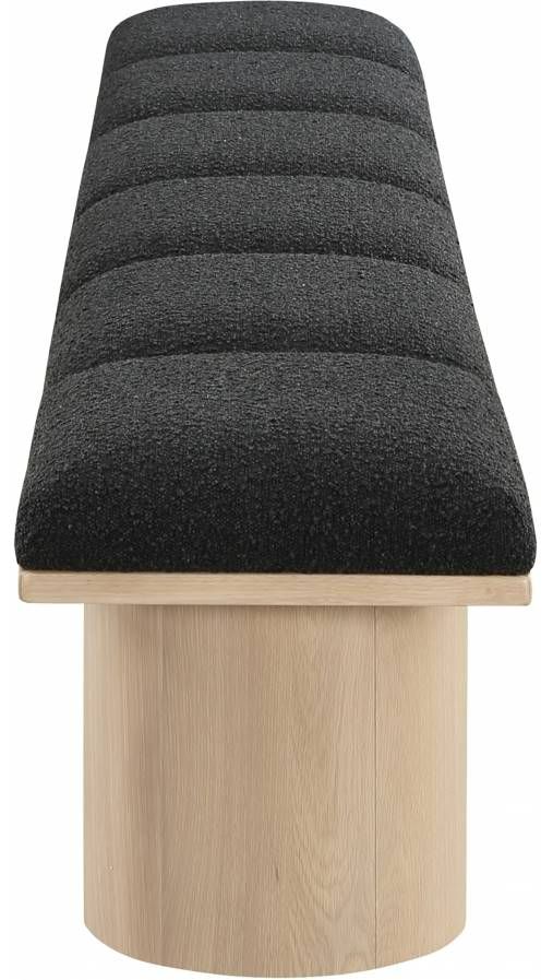 Meridian Furniture Pavilion 6-Piece Black/Natural 93" Modular Bench Set-2