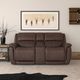 Flexsteel® Beau Dark Sable Brown Power Reclining Loveseat with Console and Power Headrests-1