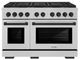 ZLINE Autograph Edition Paramount 48" 6.7 Cu. Ft. Satin Stainless Steel Dual Fuel Range with 8 Burner DuoPro™ Cooktop and Dual Ovens in Matte Black Accents-0
