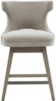 Olliix by Madison Park Light Grey Emmett Swivel Counter Stool-0