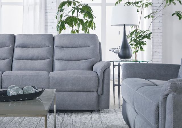 Hughes Furniture® 15176 Society Sky Manual Reclining Loveseat-2