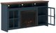 Legends Home Nantucket Blue Denim/Whiskey Fireplace Console-0