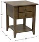 Boulder Creek Furniture Shaker Flagstone 2-Drawer End Table-2