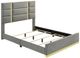 Coaster® Ines 5-Piece Gray/White High Gloss Queen Panel Bedroom Set-1