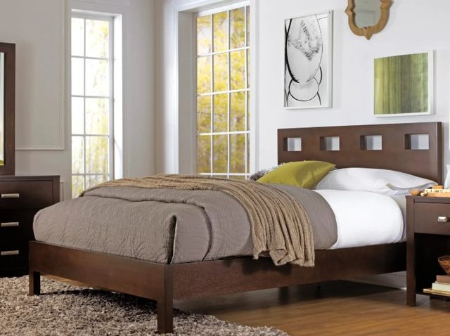 Modus Furniture Riva Chocolate Brown Queen Platform Bed-1