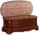 Michael Amini® Cortina® Brown/Honey Walnut Storage Bench-1