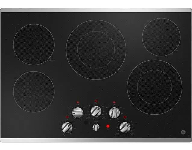 GE® 30" Stainless Steel Electric Cooktop-2