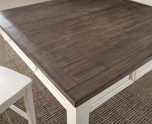 Steve Silver Co. Cayla Dark Oak Counter Height Dining Table with Antiqued White Base-1
