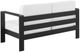Linon Key Largo Black/White Aluminum/Fabric Outdoor Loveseat-5