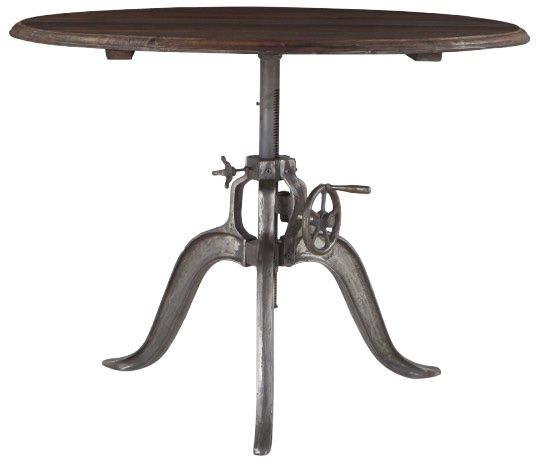 Home Trends & Design Industrial Loft Weathered Gray Dining Table-0