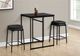 Monarch Specialties Inc. 2-Piece Black 26" Upholstered Counter Height Stools Set-3
