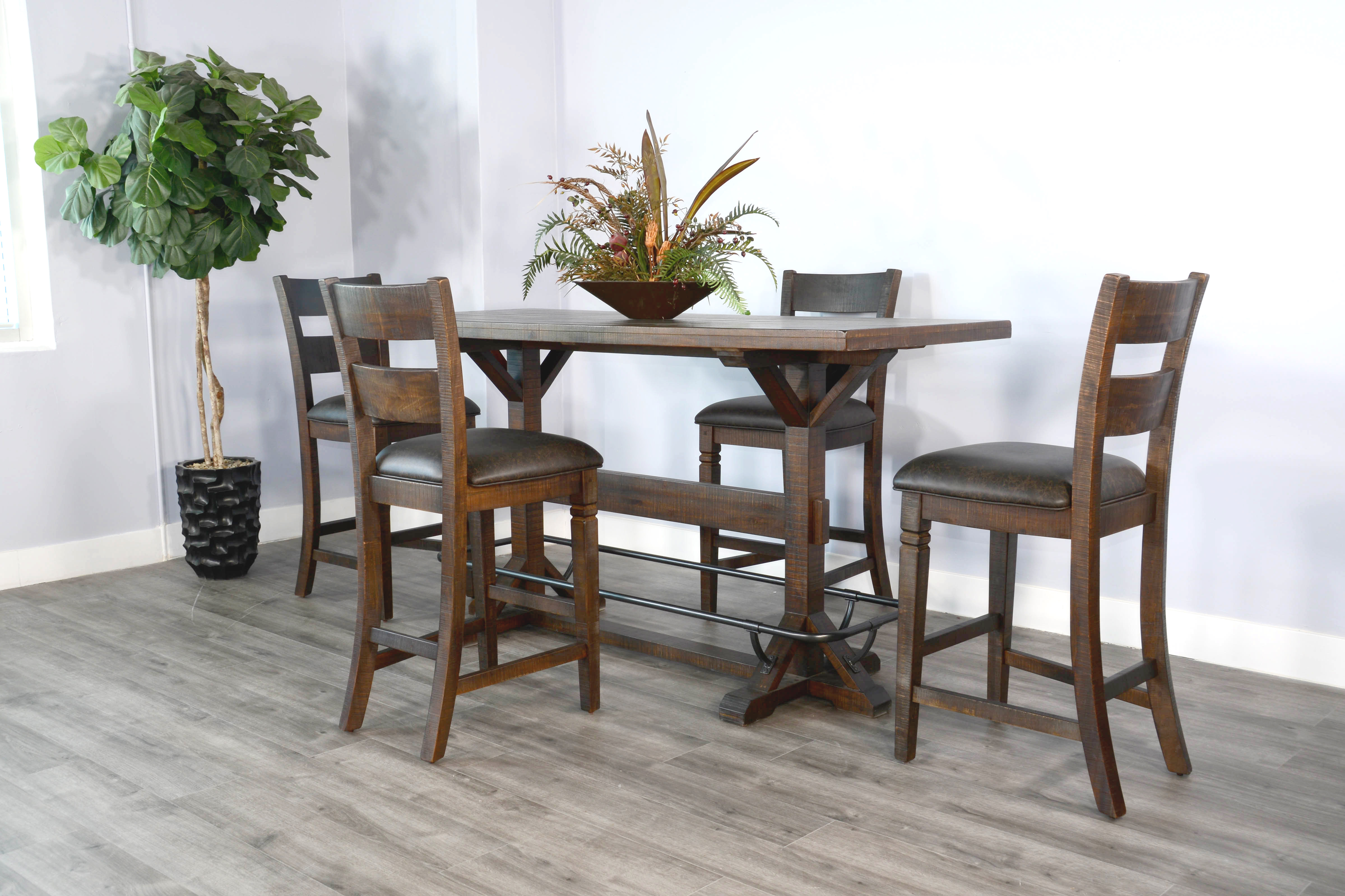 Sunny Designs™ Homestead Tabacco Leaf Pub Table Roby's Furniture