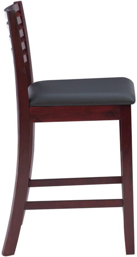 Linon Torino Merlot Ladder Back Bar Stool-4