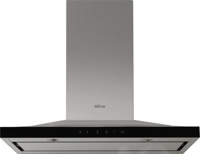 Elica Techne Series Lugano 36" Stainless Steel Wall Mounted Range Hood with Black Glass Trim-0