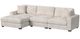 Elements International Arizona 3-Piece Steno Beige Modular Sectional and Left-Arm Facing Chaise-0