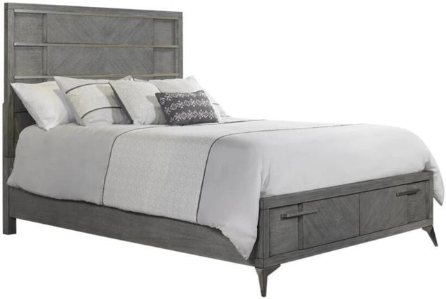 Bernards Aries Gray King Storage Panel Bed-0