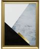Stylecraft Dark Blue Mountain Black/Chrome/Gold/White Wall Art-0
