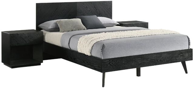 Armen Living Petra 3-Piece Black Queen Platform Bedroom Set-0
