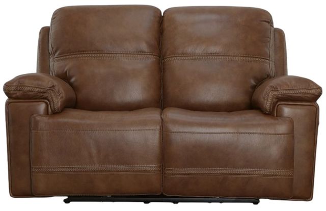 Flexsteel® Fenwick Brown Power Recliner Loveseat with Power Headrests-2