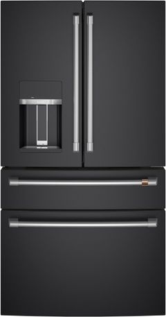 Café™ 36 in.  27.6 Cu. Ft. Matte Black 4-Door French Door Refrigerator