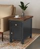 A-America® Stormy Ridge Chickory Top Chairside Table with Slate Black Base-1