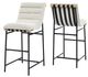 Steve Silver Co. Nicco 2-Piece Black/Eggshell 30" Bar Stool Set-0