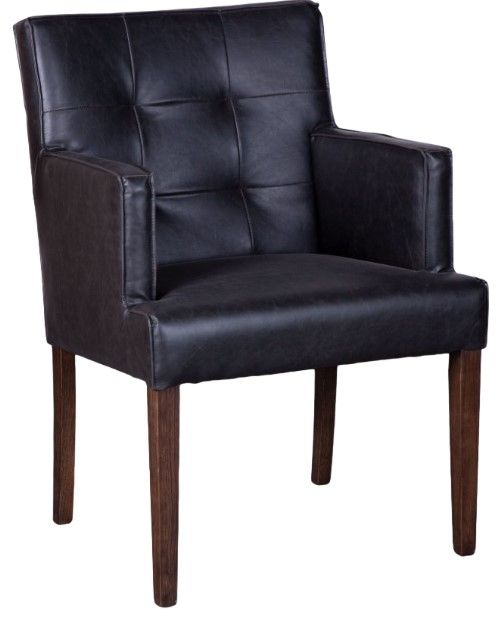 Home Trends & Design Madison Antique Black/Dark Brown Arm Chair-0