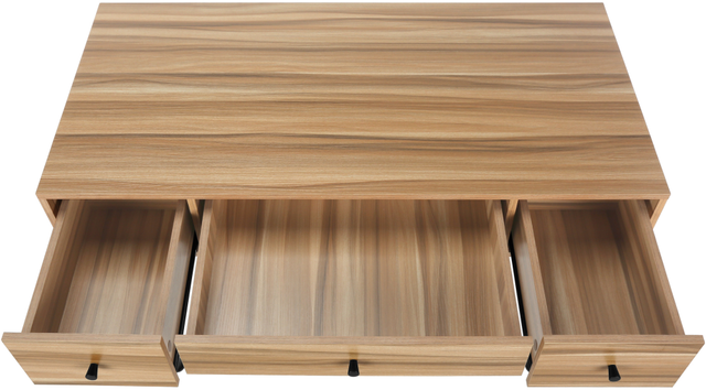 Monarch Specialties Inc. Black/Light Recovered Wood-Look Computer Desk-3