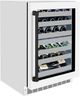 ZLINE Autograph Edition Touchstone 4.8 Cu. Ft. Stainless Steel Wine Cooler with White Matte Glass Door and Matte Black Handle-2
