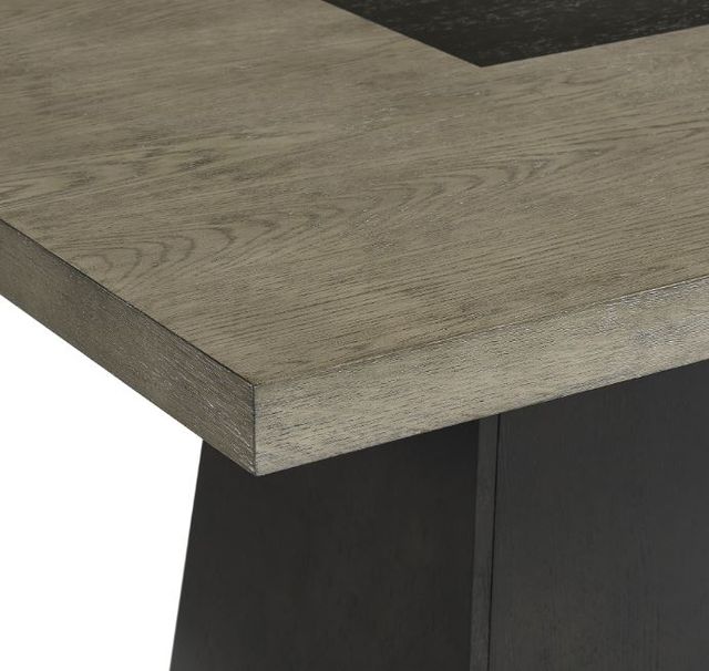 Elements International Jemma Gray Dining Table with Dark Espresso Base-4