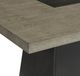 Elements International Jemma Gray Dining Table with Dark Espresso Base-4