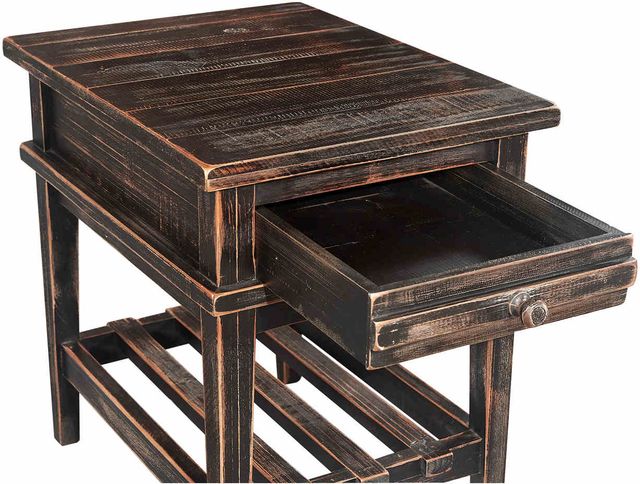 aspenhome® Reeds Farm Weathered Black Chairside Table-1