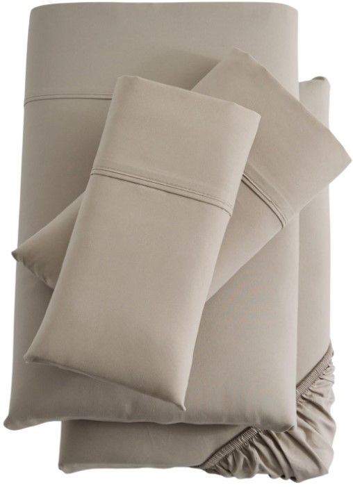 Malouf® Woven™ 2-Piece Driftwood Brushed Microfiber Queen Sheet Set-0