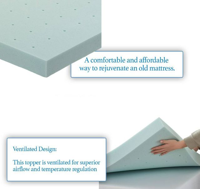 Sleeptone® Certi-Pur™ 4" Memory Foam Twin Mattress Topper-3