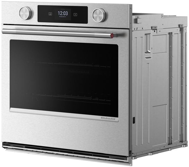 KitchenAid® 30" PrintShield™ Stainless Steel Smart Single Electric Wall Oven with Assisted Cook Modes-3