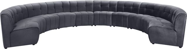 Meridian Furniture Limitless 10-Piece Grey Velvet Modular Sectional-0