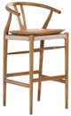 Four Hands Muestra Bar Stool with Leather Cushion-0