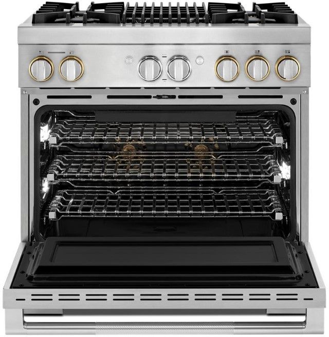 JennAir® RISE™ 36" Stainless Steel Pro Style Dual Fuel Range-1