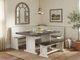 Sunny Designs™ Carriage House Cottage White/European Dark Short Bench-1